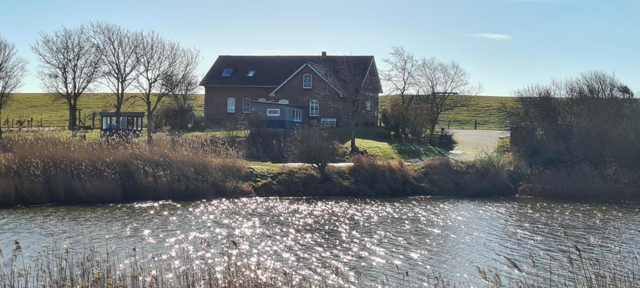 Ferienhaus Hemenswarft direkt an der Nordsee mit Meerblick Emmelsbüll-Horsbüll Exterior foto